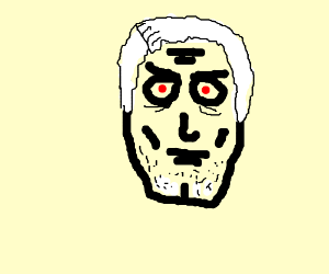 300x250 Man With White Hair And Mostly Robot Face