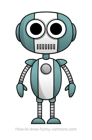 294x445 Robot Drawing (Sketching + Vector)