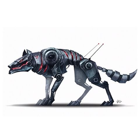 Robot Wolf Drawing at GetDrawings | Free download