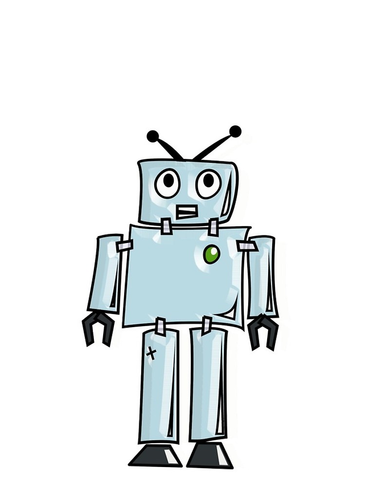 750x1000 Robot, Cartoon, Tin Man, Robotics, Toon, Line Drawing, 1950s