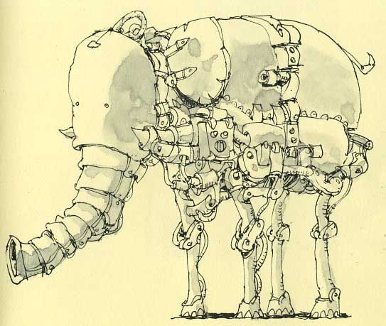 543x459 Elephant Robot Robotic Elephant By Mattiasa I Love Elephants