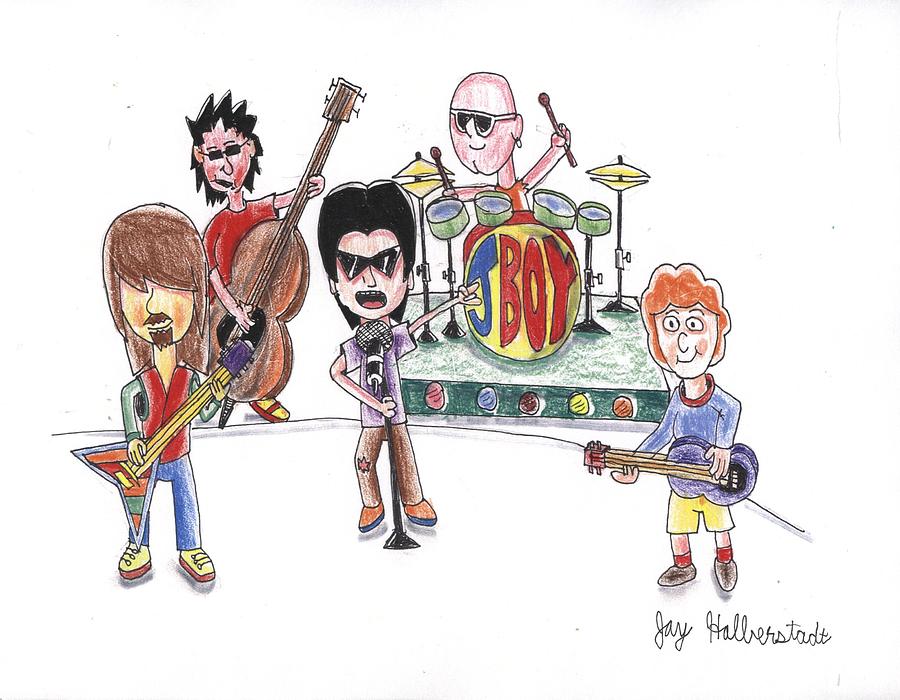 900x700 Rock Band Drawing By Jayson Halberstadt