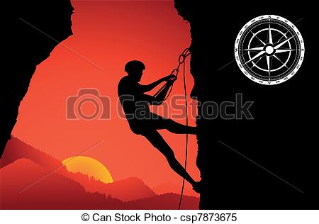 450x316 Mountain Climber Silhouette Vector Clipart Vector