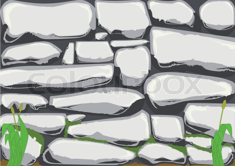 800x565 Dry Stone Wall Stock Vector Colourbox