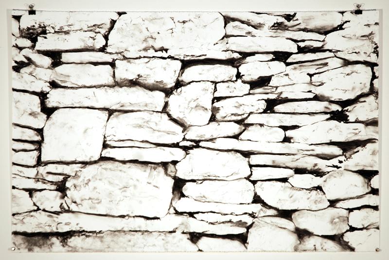 800x535 Stonewall Brush And Ink Drawing Stone Walls, Dry