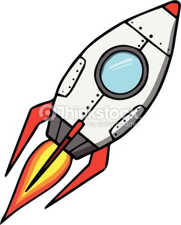 371x462 Space Rocket. Cartoon Vector Illustration Reflections