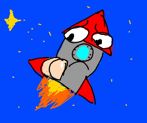 300x250 Rocket Ship With Bad Butt