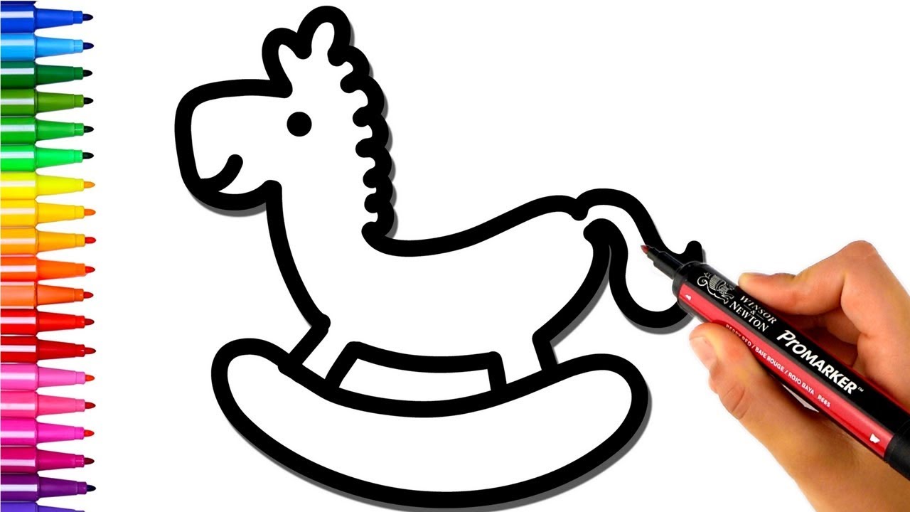 1280x720 Rocking Horse Toy Coloring Pages Art For Children