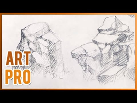 480x360 How To Draw Rocks And Stones Step By Step