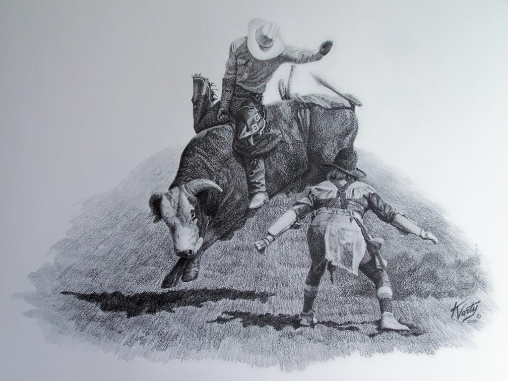 1024x768 Bull Riding Drawings Bull Riders By Kevin Varty