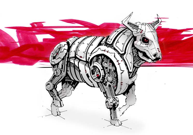 800x561 Robot Bull Thread Dsg 1060 Sci Ficreature Mechanical Bull