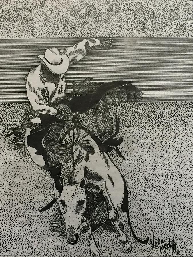 675x900 Rodeo Drawing By Vickie Sperling