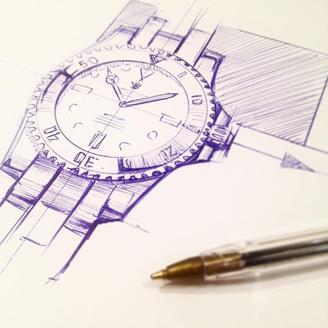 640x640 Sketch Of Rolex