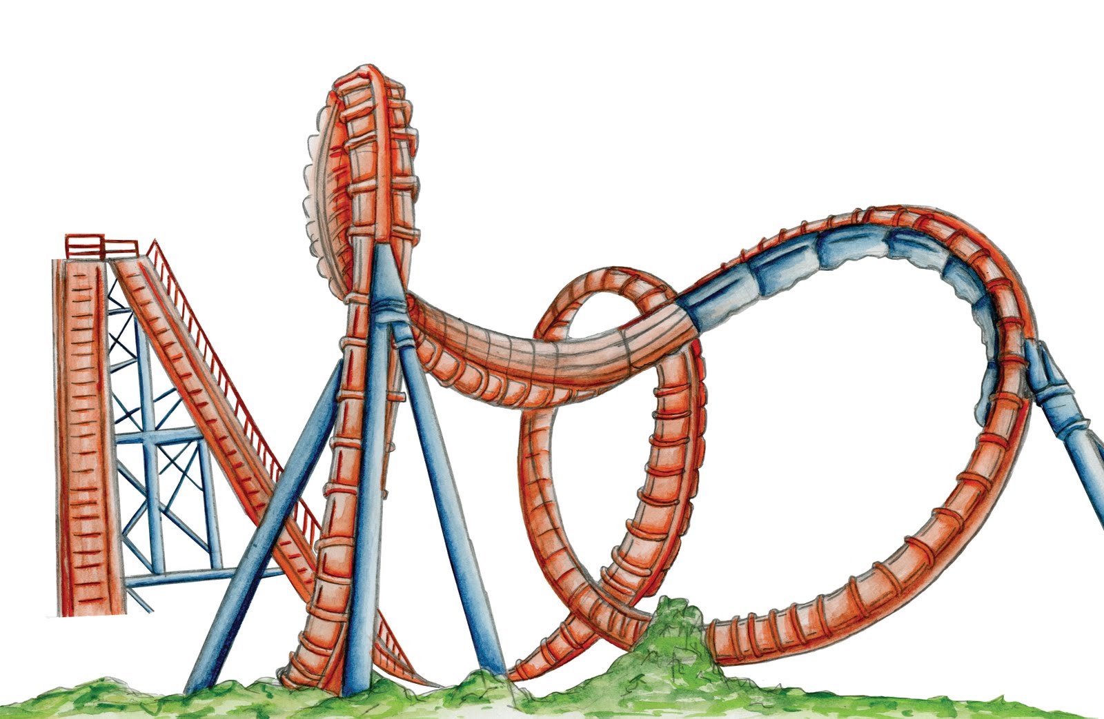 How To Draw A Roller Coaster Really Easy Drawing Tuto - vrogue.co