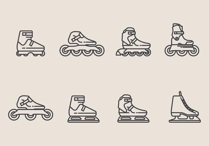 700x490 Roller Blade Icon Set