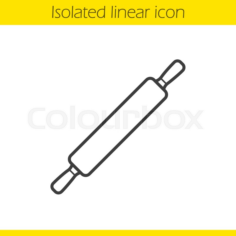 800x800 Rolling Pin Linear Icon. Cooking Instrument. Household Kitchen