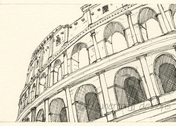 570x407 Rome Italy Sketch