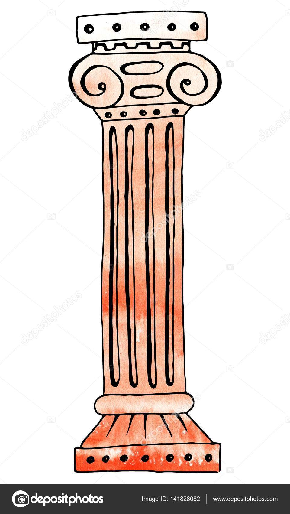 Roman Column Drawing at Free for