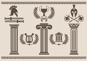 286x200 Roman Pillar Free Vector Art