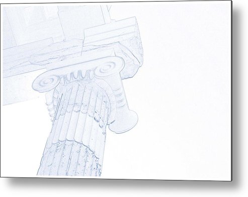 493x392 Blueprint Of Greek Roman Pillars Metal Print By Celestial Images