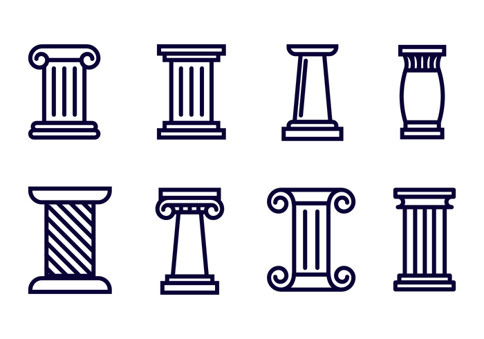 700x490 Free Roman Pillar Icon Vector