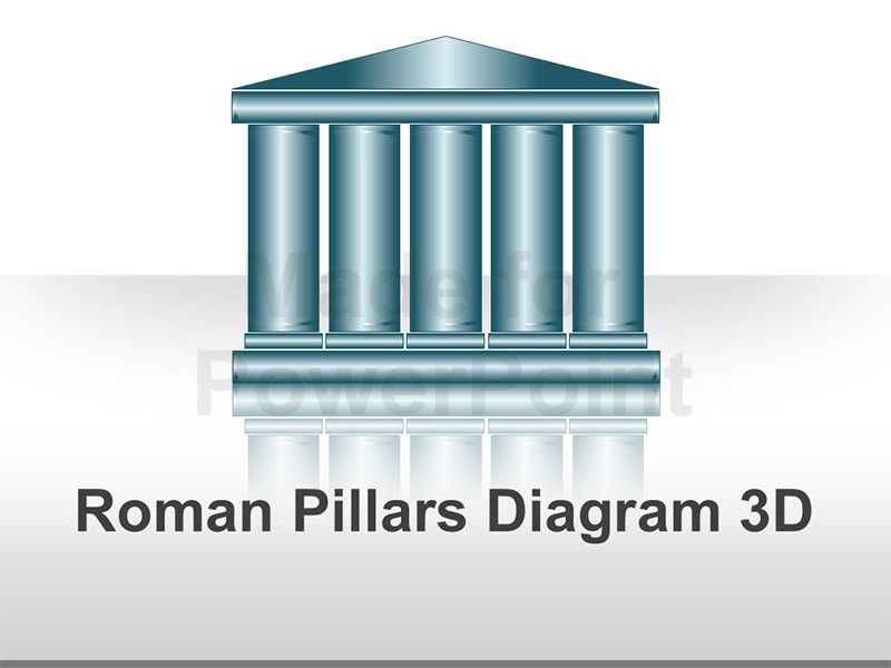 800x600 Roman Pillars Diagram 3d Editable Powerpoint Template