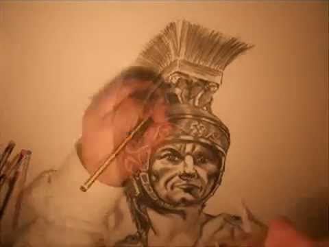 480x360 Ancient Roman Warrior Drawing! Amazing Pencil Art Adam Johnston