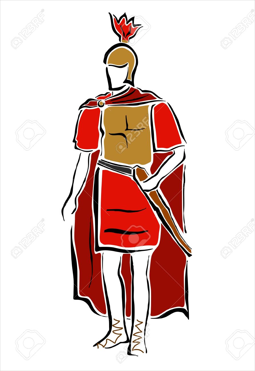 893x1300 Drawing Of A Roman Soldier Royalty Free Cliparts, Vectors,