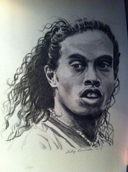 522x700 Portrait Of Ronaldinho By Mustangsal On Stars Portraits