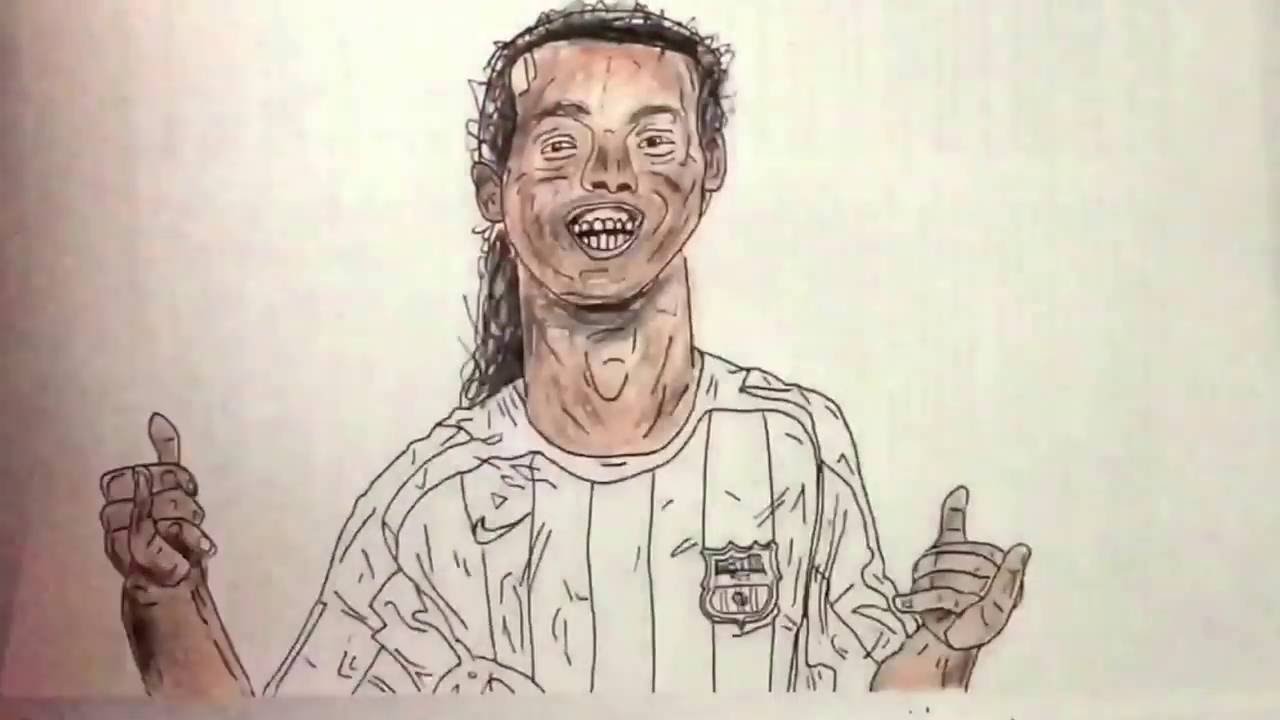 1280x720 Ronaldinho Drawing! [Time Lapse]