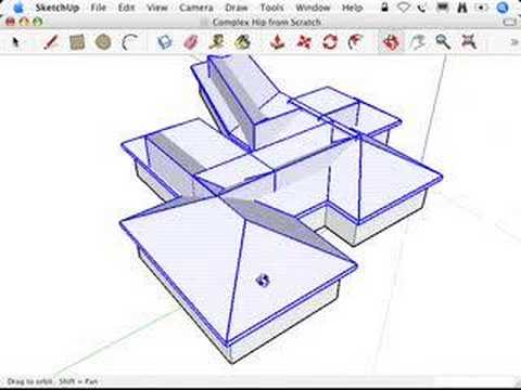 480x360 Sketchup Complex Hip Roofs And The Follow Me Tool