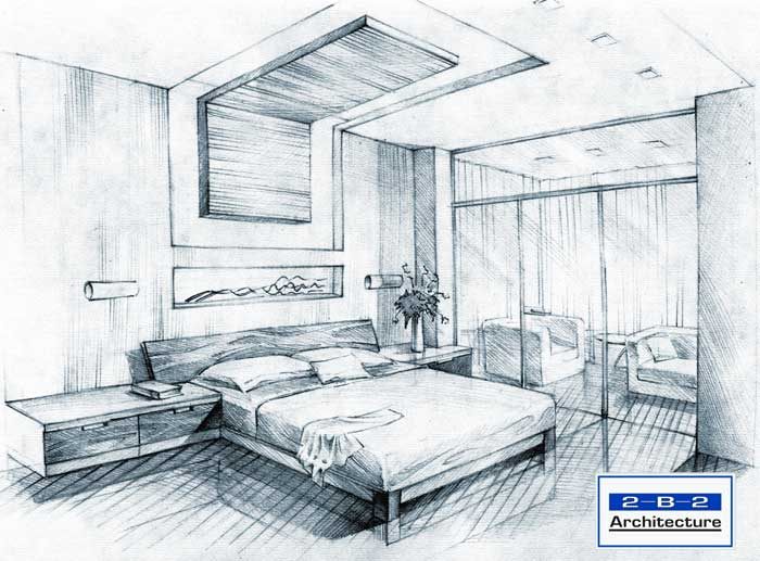 700x517 Interior Perspective Drawing Mekan Perspective