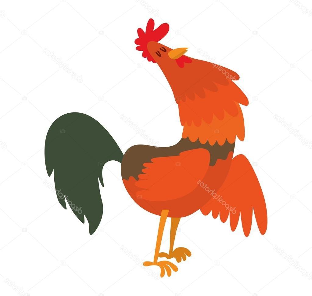1023x969 Top Stock Illustration Cute Cartoon Rooster Vector Drawing