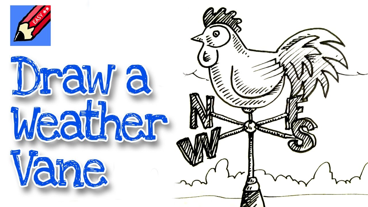 1280x720 How To Draw A Weathercock Weathervane Real Easy For Kids