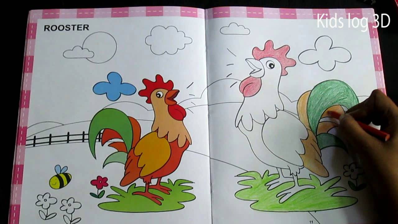 1280x720 Step By Step Drawing How To Draw A Rooster Drawing For Kids