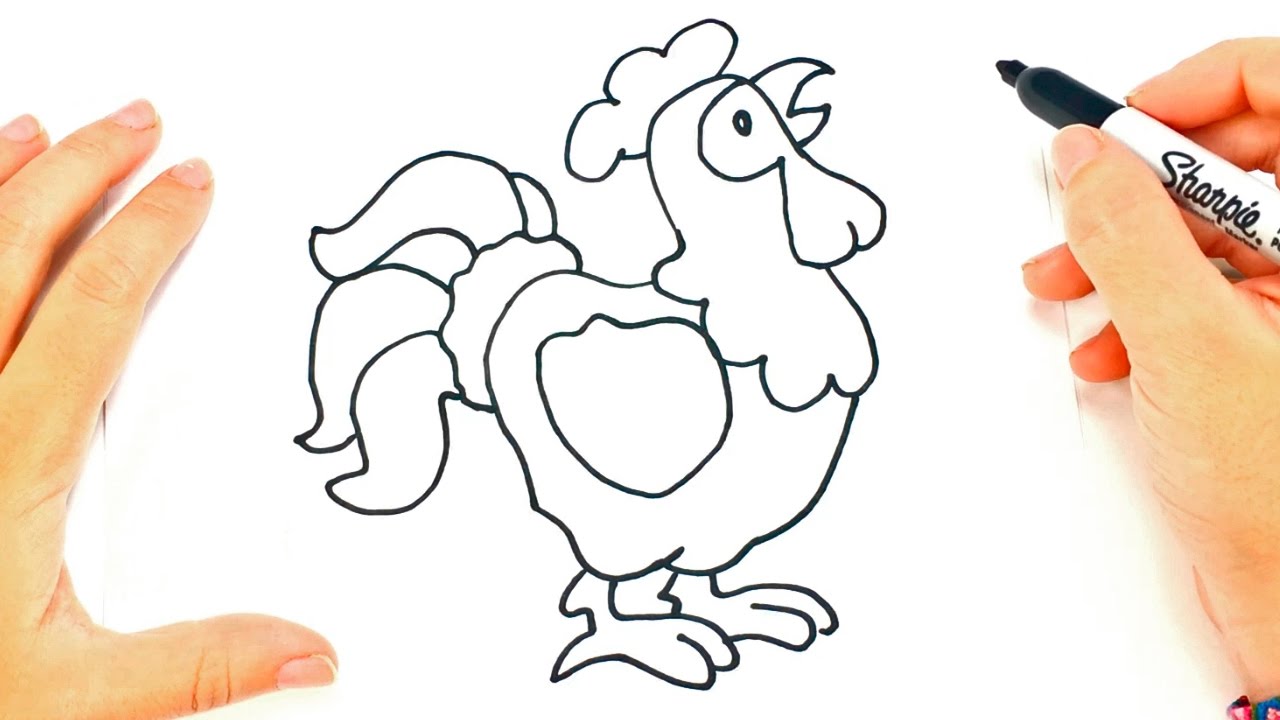 1280x720 How To Draw A Rooster Step By Step Rooster Drawing Lesson
