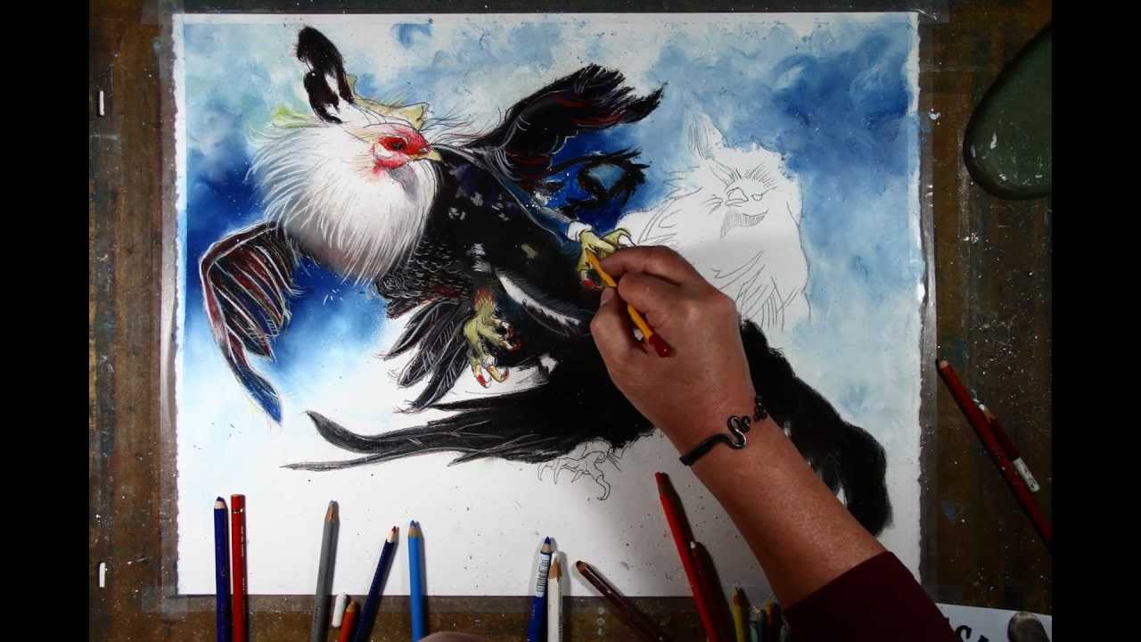 1280x720 How To Draw A Rooster Fight