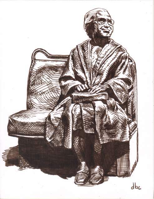 494x640 New Drawing Rosa Parks Statue In Dallas Artwork By D. B. Clemons