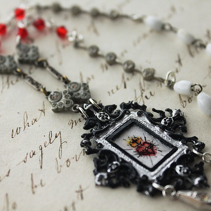 700x700 Here Is Handmade Necklace Featuringn Original Drawing