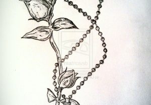 300x210 Rosary Beads Tattoo Drawing Rosary Bead Cross With Heart Tattoo