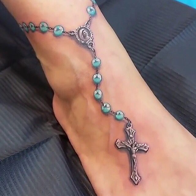 640x640 25 Rosary Tattoo Images, Pictures And Designs