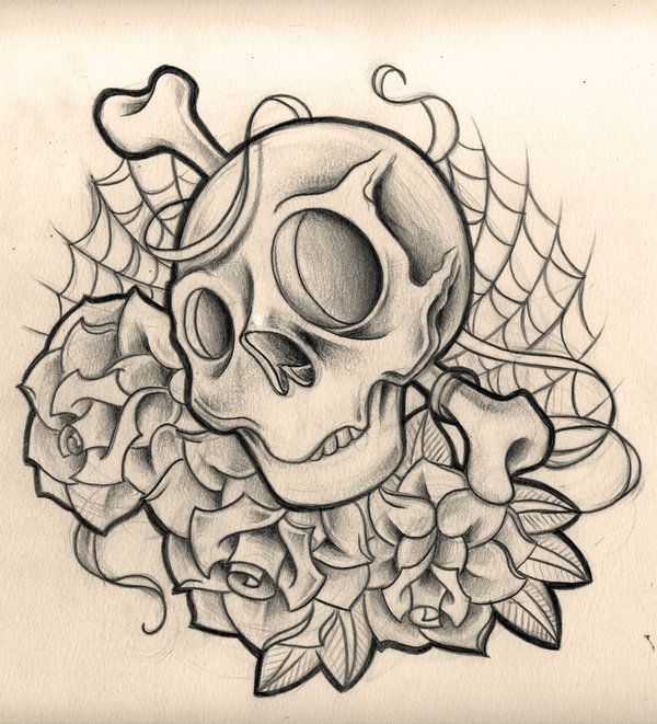 600x661 Artist Willemxsm ~ Image Title Skulls N Roses Awesome Tattoo