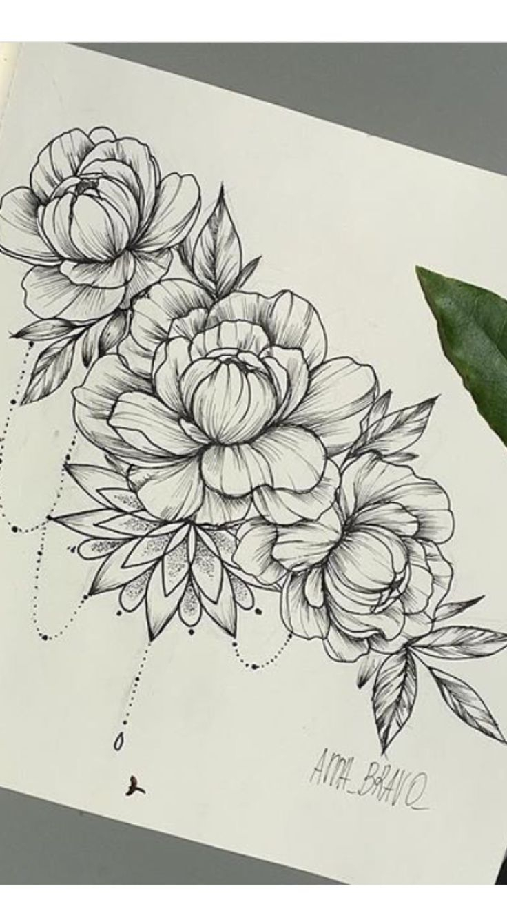 736x1309 Flower Bunch Tattoo Sketch 231 Best Tattoo Images