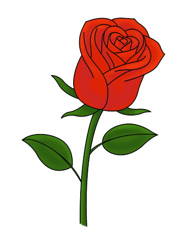 Rose Cartoon Drawing at GetDrawings | Free download