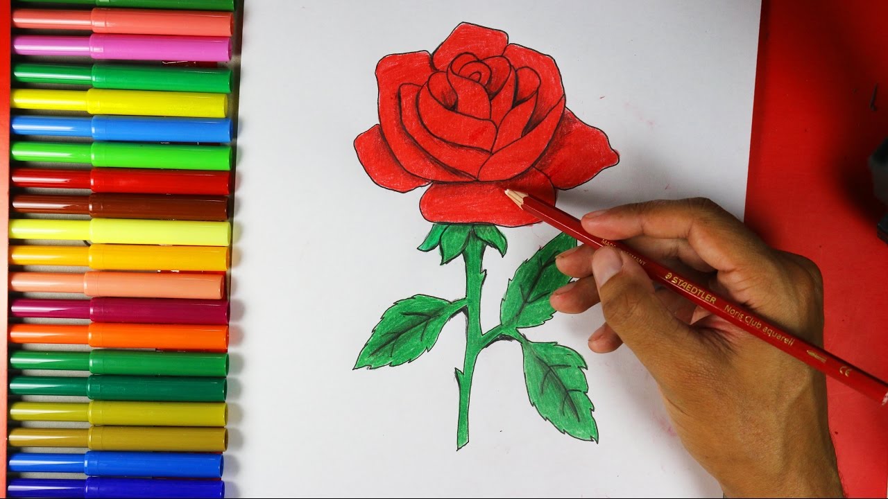 1280x720 How To Draw A Rose Easy