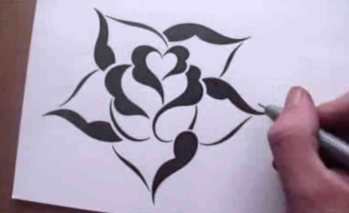 1426x871 Easy Drawings Of Roses Step By Step Rose In Video All Can Download