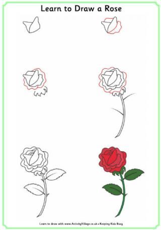 320x458 Learn To Draw A Rose Flower Learning, Sketches