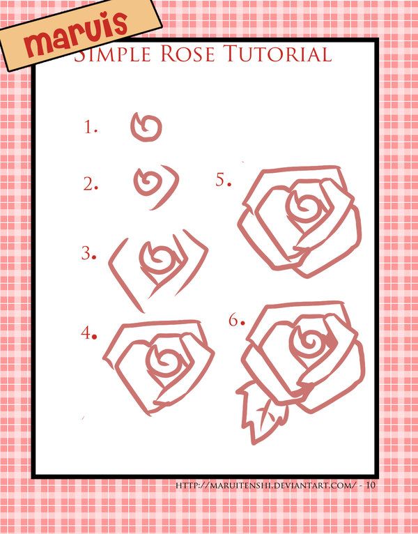 600x766 Simple Rose Tutorial By Maruitenshi