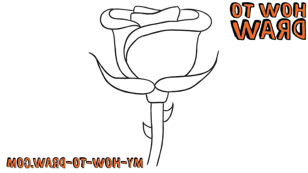 1024x576 Easy Rose Drawing Tutorial How To Draw A Rose Easy Step Step