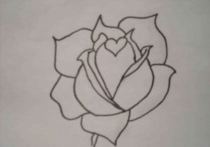 300x210 Graffiti Drawings Of Roses Graffiti Rose With Heart Drawing Rose